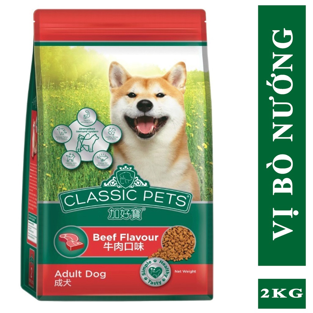 Classic Pets Adult Hương vị Thịt Bò 2kg
