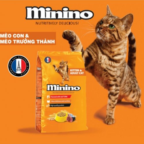 Thức ăn cho mèo con & mèo trưởng thành vị cá ngừ Minino